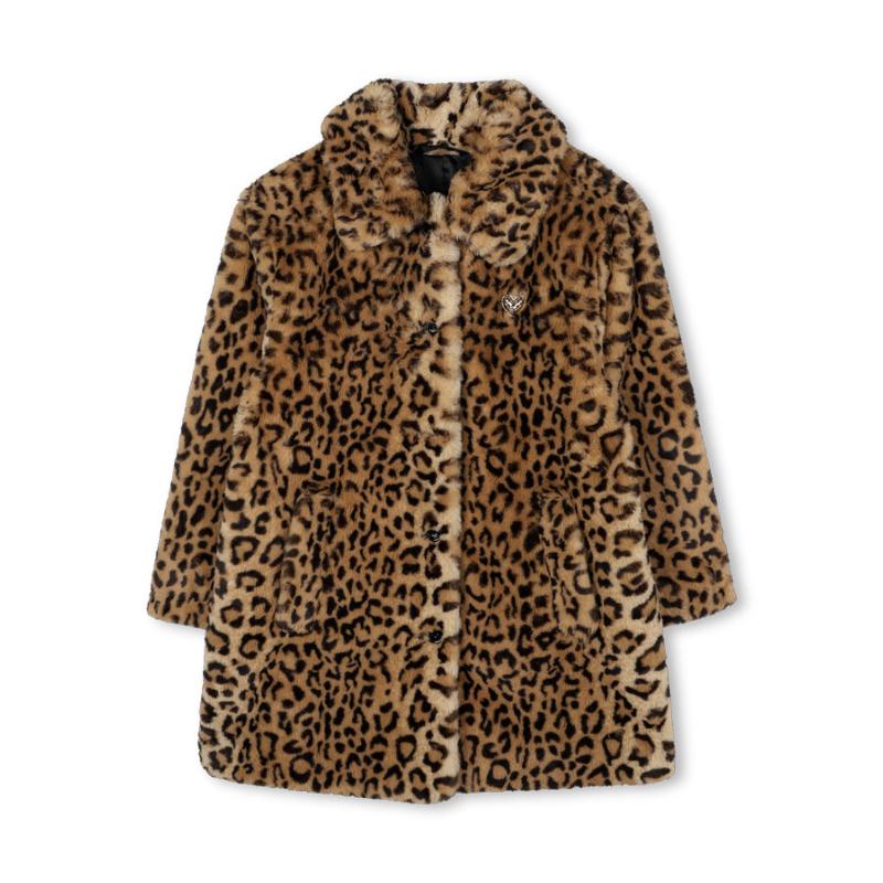 SONIA RYKIEL - Manteau en fausse fourrure léopard 