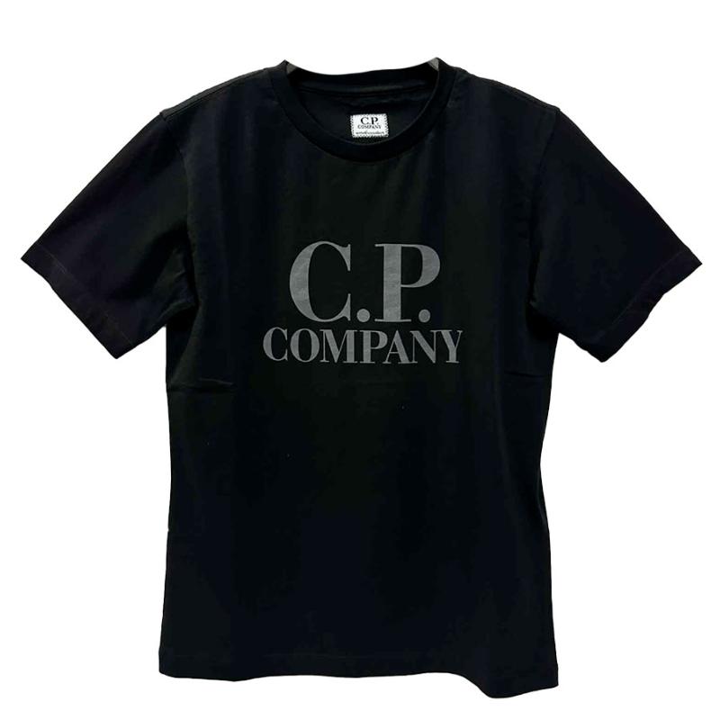 CP COMPANY UNDERSIXTEEN - Tee shirt noir avec logo 