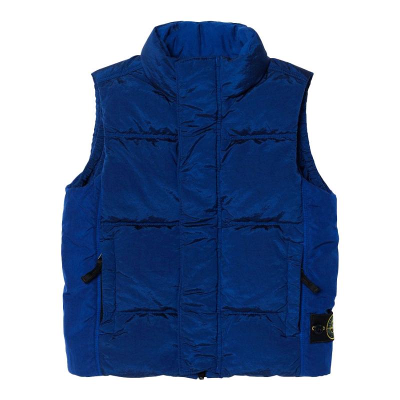 STONE ISLAND - Gilet matelassé bleu royal 