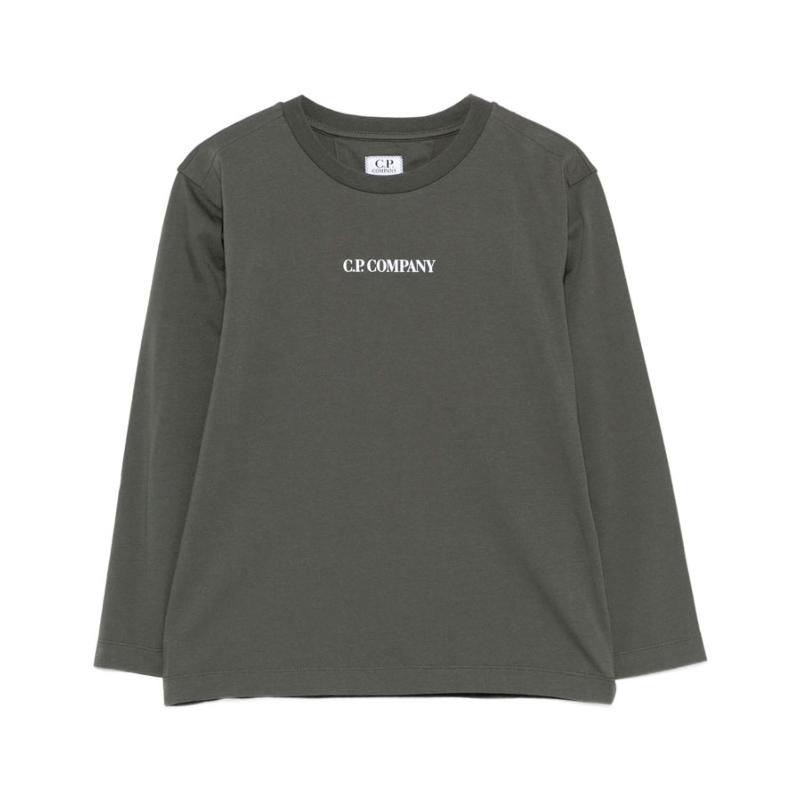 CP COMPANY UNDERSIXTEEN - Tee shirt taupe manches longues 