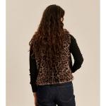 LABDIP - Veste mink Baci en fausse fourrure leopard carbone 
