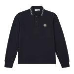 STONE ISLAND JUNIOR - Polo manches longues noir -  SOLDES