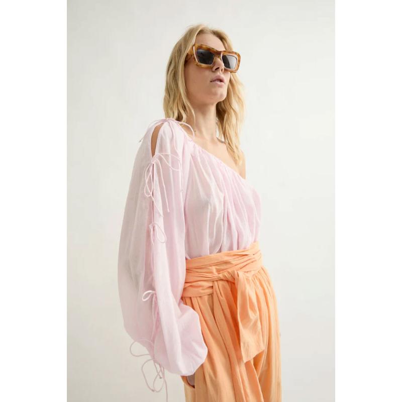 LAURENCE BRAS - Blouse  asymétrique Joina rose pâle