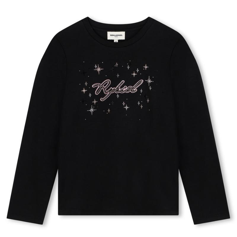 SONIA RYKIEL - Tee shirt fantaisie noir