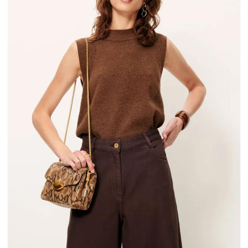 SESSUN - Pull sans manches Baynino dark stone 