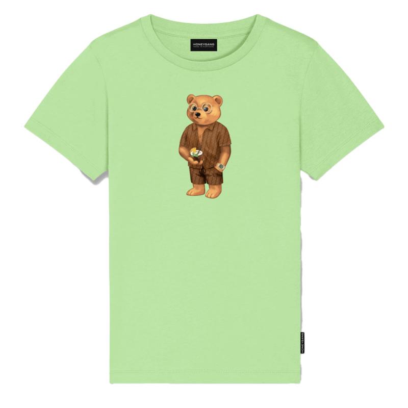 BARONFILOU - Tee shirt Honey gang Palm green