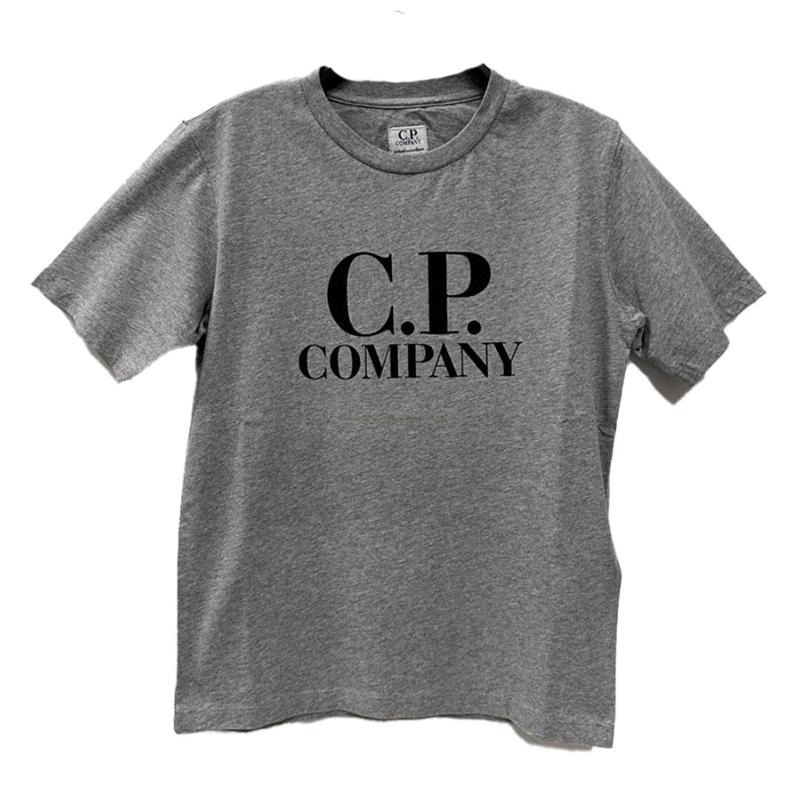 CP COMPANY UNDERSIXTEEN - Tee shirt gris avec logo