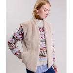 HARTFORD - Gilet Vasco en fausse fourrure beige