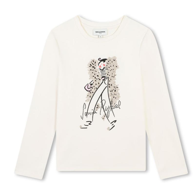 SONIA RYKIEL - Tee shirt fantaisie écru 