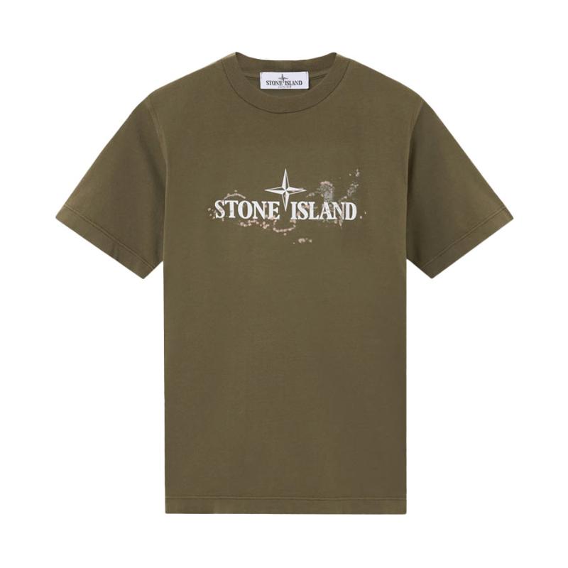 STONE ISLAND JUNIOR - Tee shirt kaki 