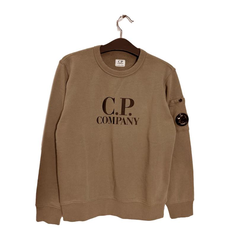 CP COMPANY UNDERSIXTEEN - Sweat camel avec logo 