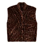 LABDIP - Gilet Bianca en fausse fourrure léopard 