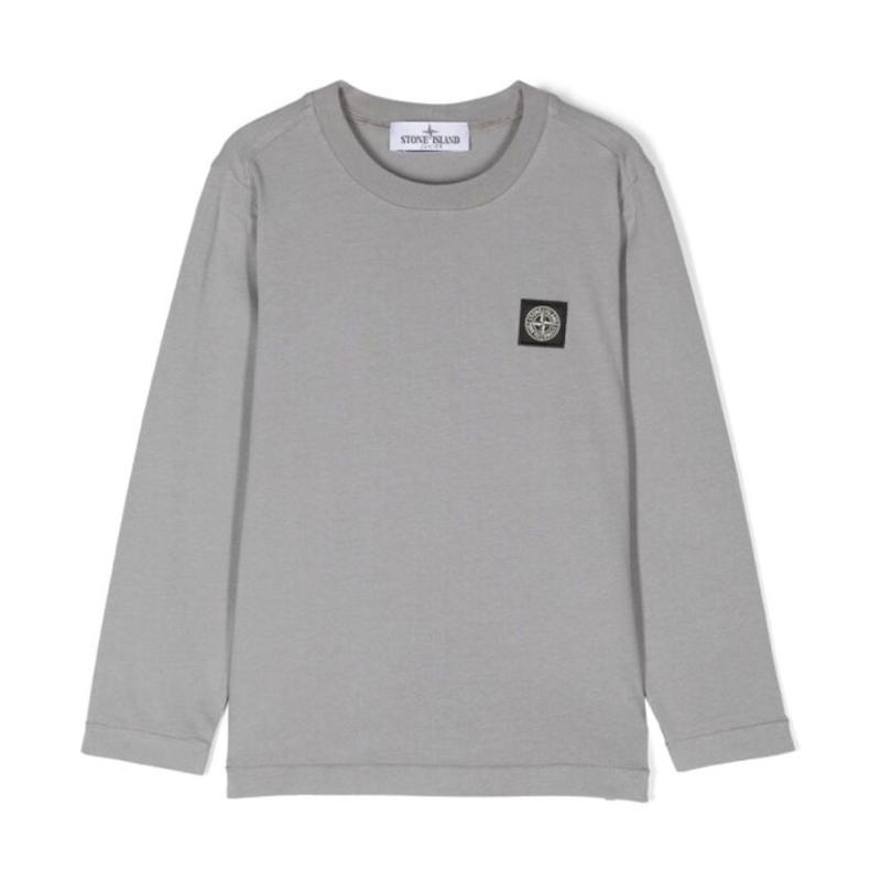 stone island junior - Tshirt manches longues gris 