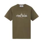 STONE ISLAND JUNIOR - Tee shirt kaki 
