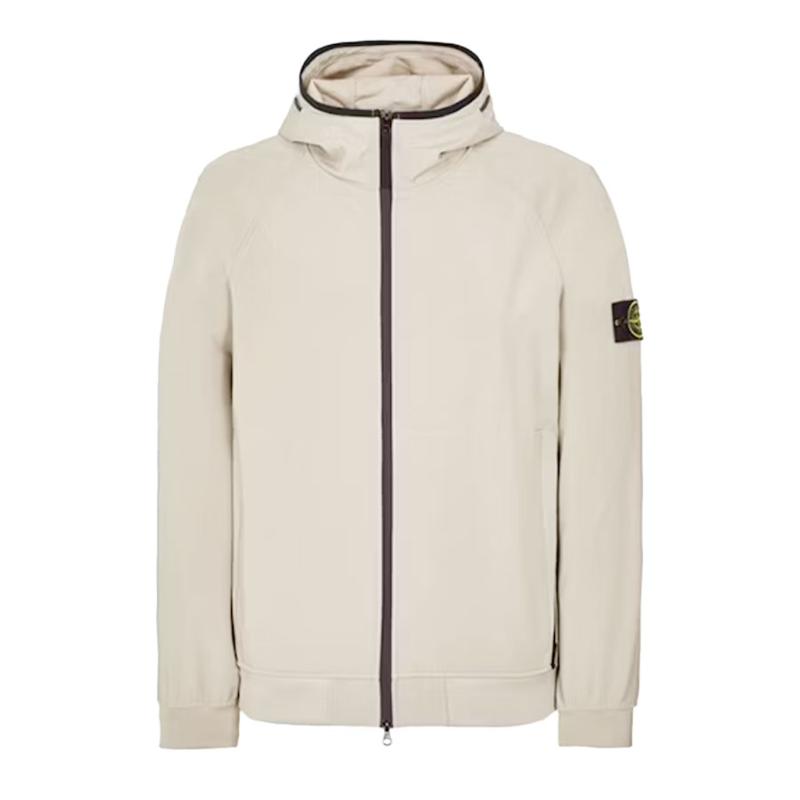 STONE ISLAND - Veste soft shell ecru 