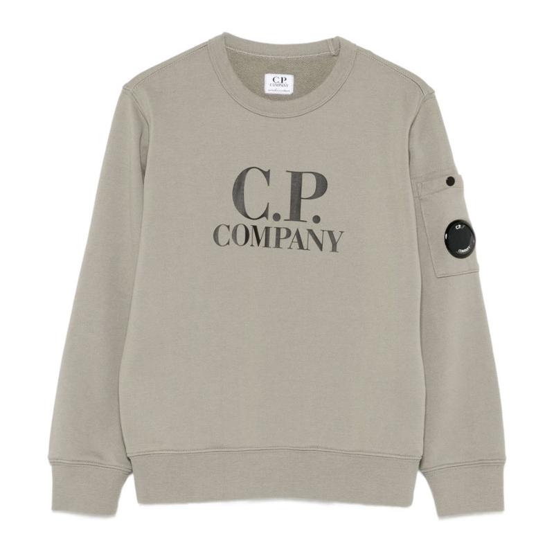 CP COMPANY UNDERSIXTEEN - Sweat taupe avec logo 