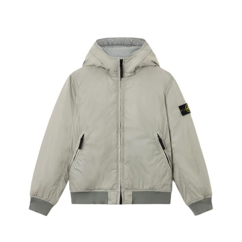 STONE ISLAND JUNIOR - Blouson déperlant gris clair 