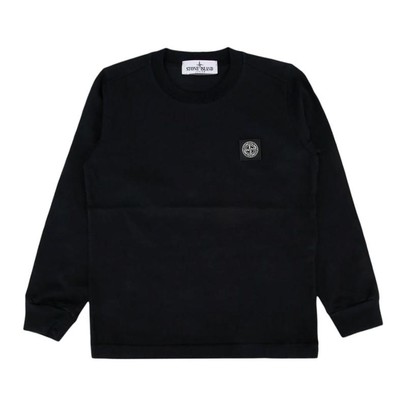 STONE ISLAND - Tee shirt manches longues noir 