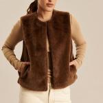 LABDIP - Veste mink Baci en fausse fourrure coffee