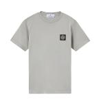 stone island junior - Tshirt logo patch gris 