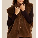 LABDIP - Gilet en fausse fourrure coffee Bianca