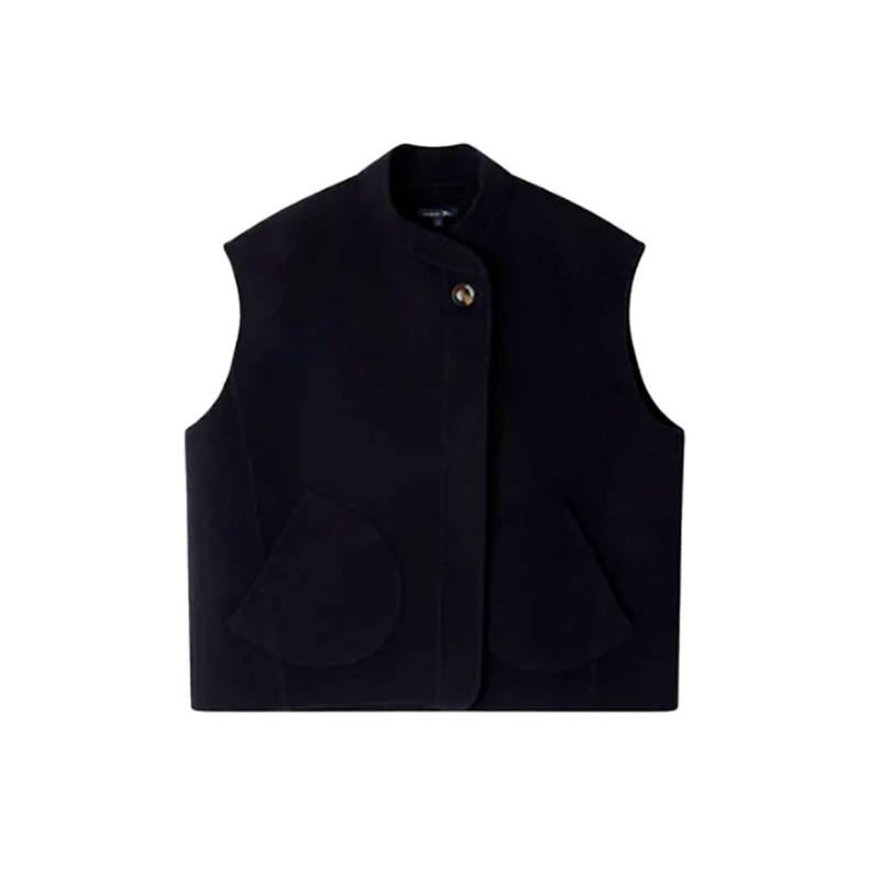 SOEUR - Veste sans manches Adeline beige navy