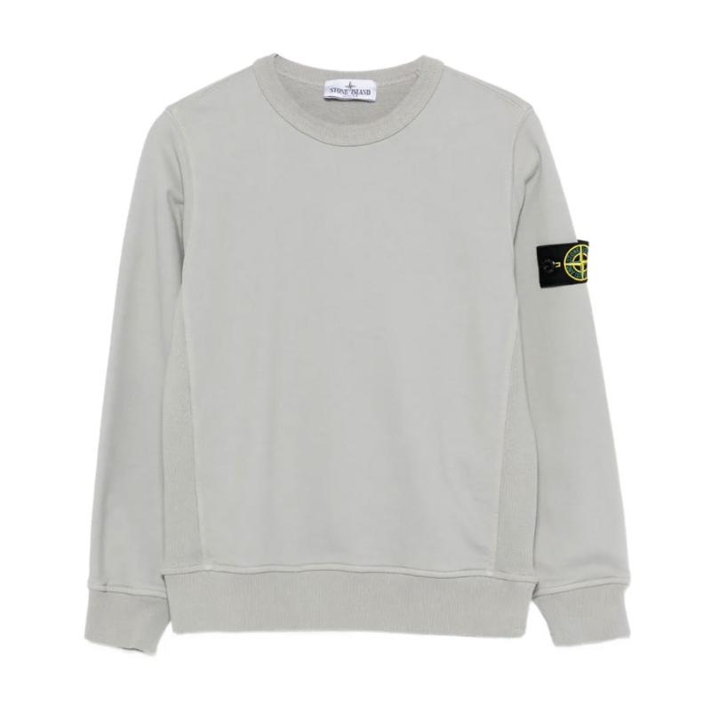 STONE ISLAND JUNIOR - Sweat gris clair