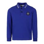 STONE ISLAND JUNIOR - Polo manches longues bleu -  SOLDES