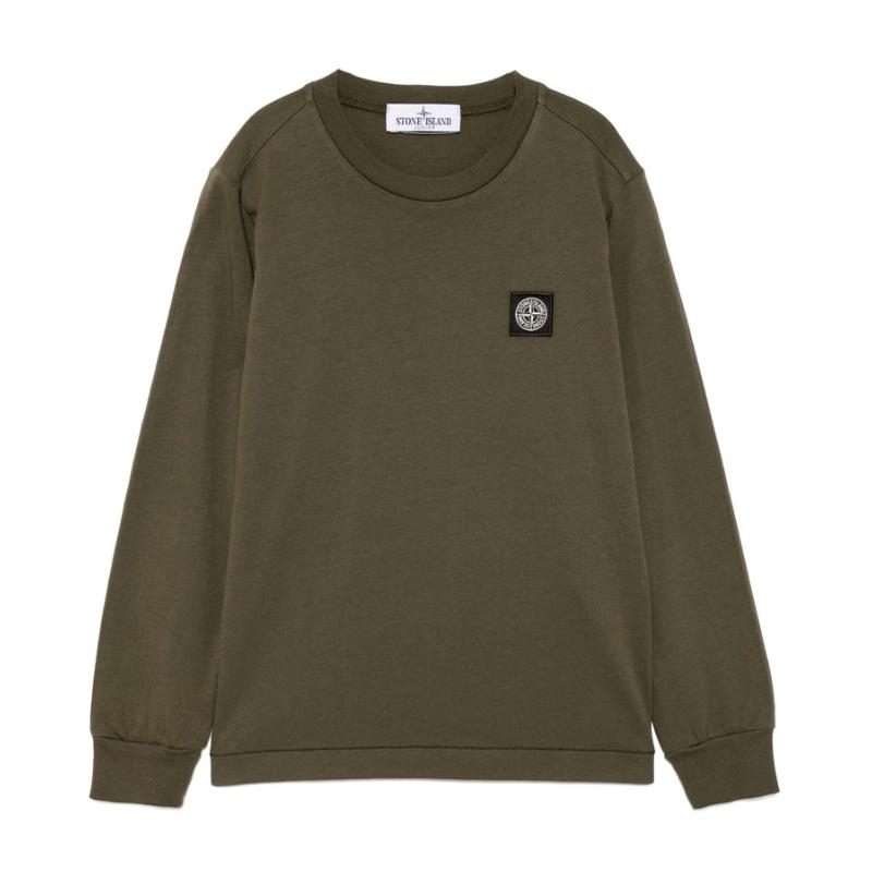 STONE ISLAND - Tee shirt manches longues kaki 