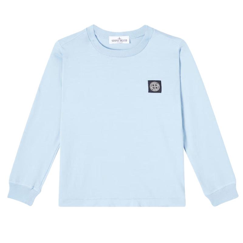 STONE ISLAND - Tee shirt manches longues bleu