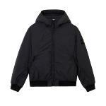 STONE ISLAND JUNIOR - Blouson déperlant noir