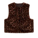 LABDIP - Veste mink Baci en fausse fourrure leopard 