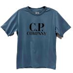 CP COMPANY UNDERSIXTEEN - Tee shirt bleu avec logo