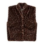 LABDIP - Gilet Bianca en fausse fourrure léopard gris 