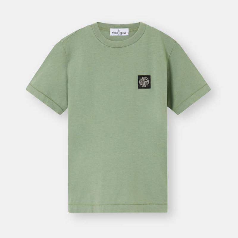 stone island junior - Tshirt logo patch anis