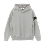 STONE ISLAND JUNIOR - Sweat à capuche gris perle 
