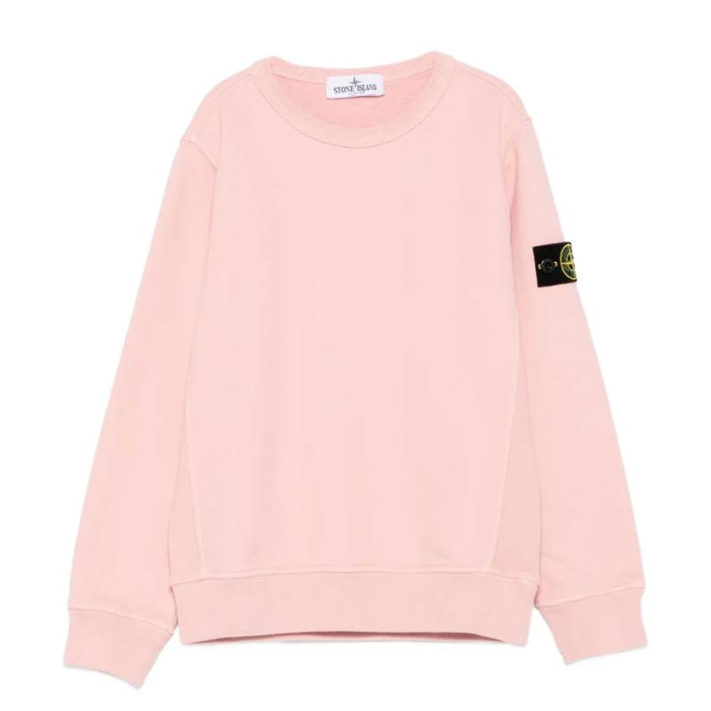 STONE ISLAND JUNIOR - Sweat rose pâle 